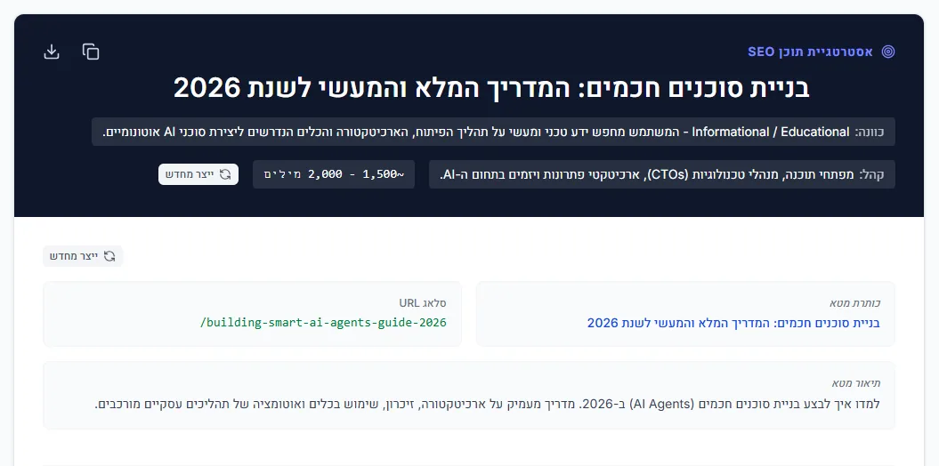 בריף, סקירת אסטרטגיה